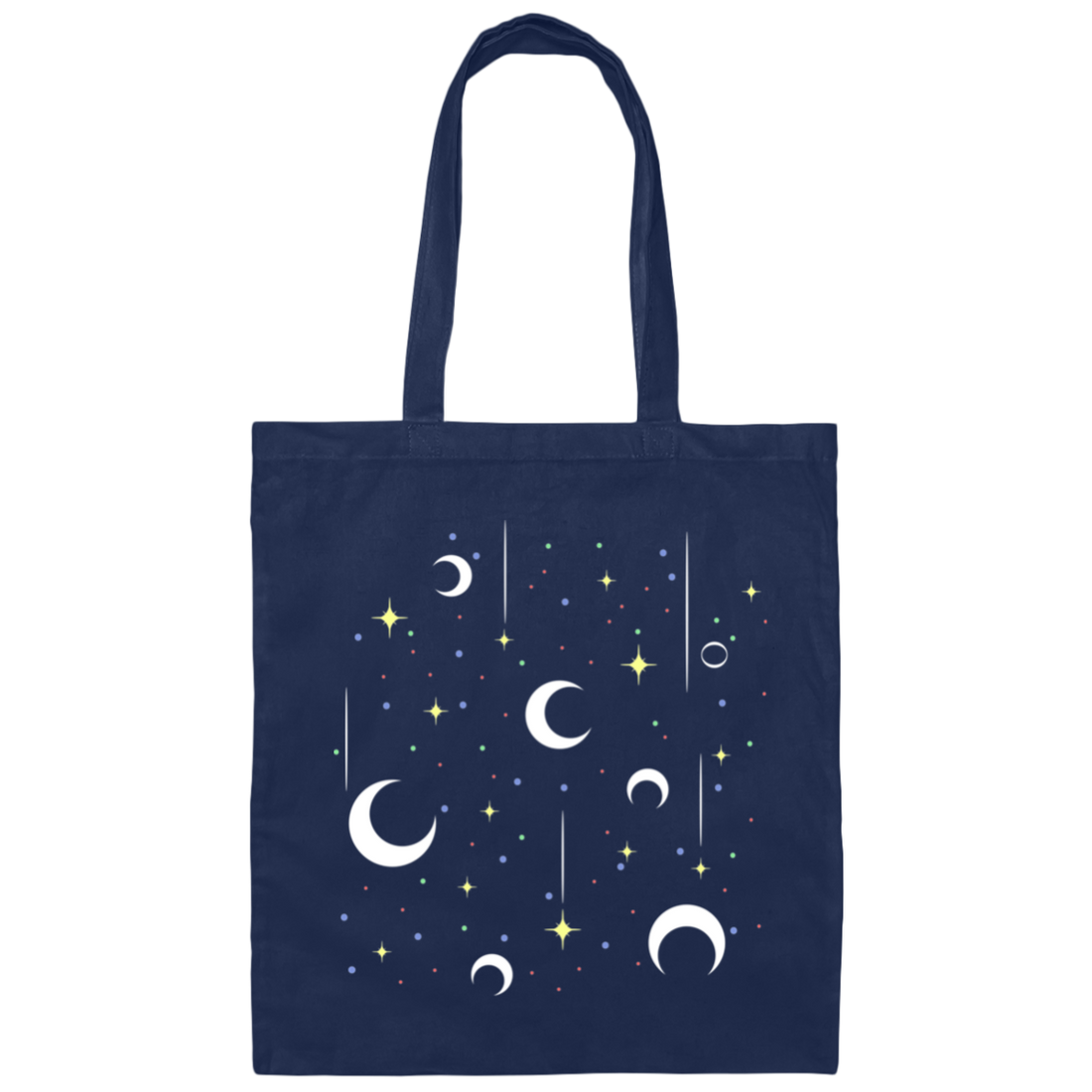 Sky With Full Of Moon And Stars, Full Stars Sky Canvas Tote Bag