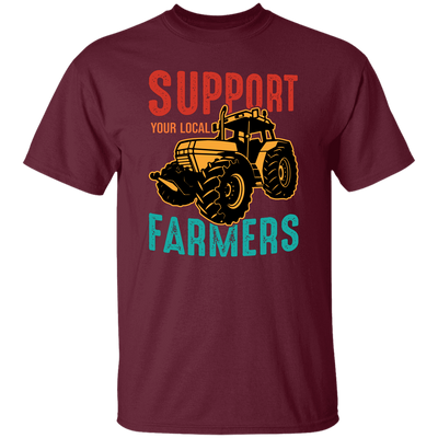 Support Your Local Farmer, Farming, Retro Farmer Unisex T-Shirt