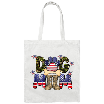 Dog Mom Gift, American Dog Mom, Love Mom Gift, Best Mom Ever Canvas Tote Bag