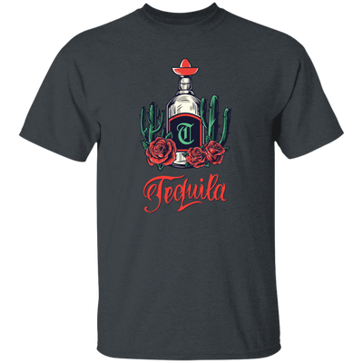 Tequila Bottle, Wine Bottle Central Cactus Forest Unisex T-Shirt