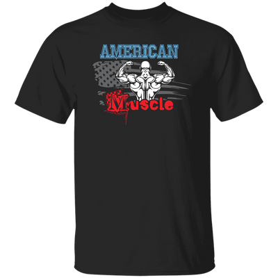 American Muscle, American Fitness, Muscle Silhouette Unisex T-Shirt