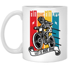 No Bike No Life, Let's Ride Bike, Retro Bike, Motorcycle Vintage White Mug