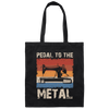 Sewing Love Gift, Pedal To The Metal Gift, Sewing Machine Vintage Canvas Tote Bag