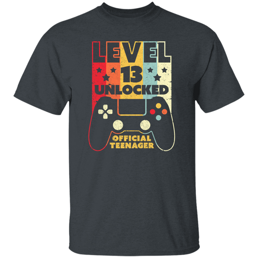 Level 13 Unlocked, Official Teenager 13th, Funny Birthday Gift, Best 13th Unisex T-Shirt