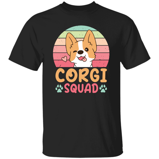 Corgi Squad, Retro Corgi, Groovy Corgi, Lovely Corgi Unisex T-Shirt