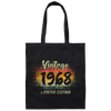 Vintage 1968 Limited Edition, Retro 52nd Birthday Gift Canvas Tote Bag