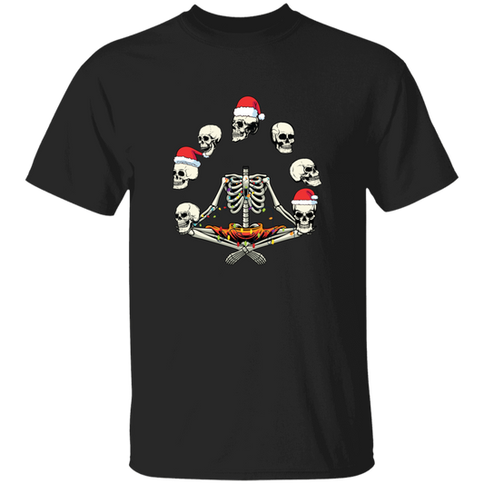 Happy Halloween, Funny Halloween, Skeleton Play With Skulls, Merry Christmas, Trendy Christmas Unisex T-Shirt