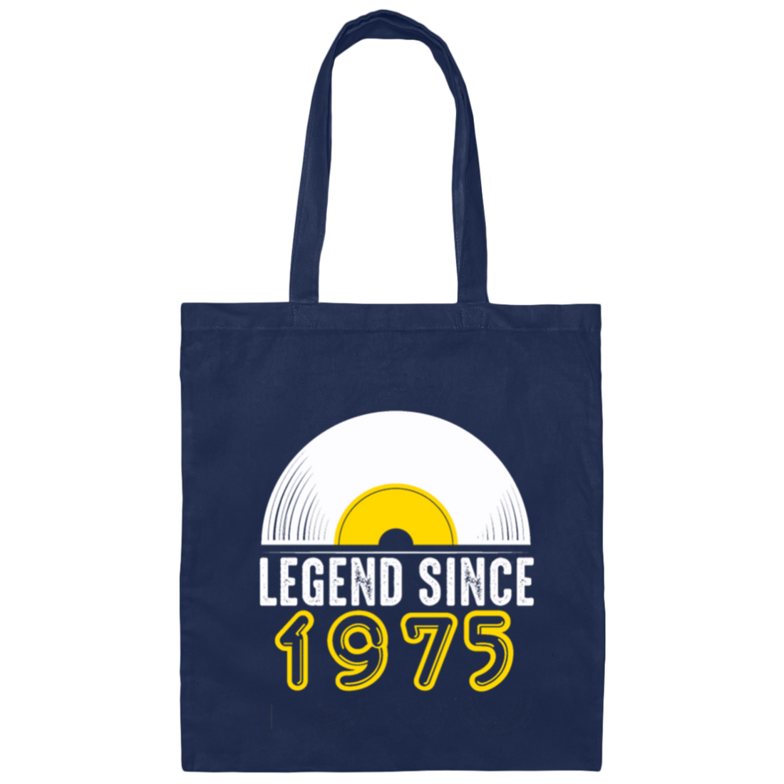 Birthday Present Legend Since 1975 Record Gift Canvas Tote Bag