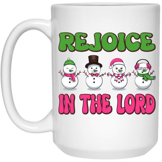 Rejoice In The Lord, Love Snowman, Four Snowman, Set Of Snowman, Merry Christmas, Trendy Christmas White Mug