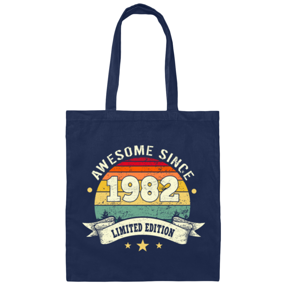 Retro 1982 Birthday Gift, Awesome Since 1982 Canvas Tote Bag