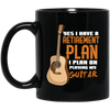 Guitar Player Gift Funny Retirement Plan Funny Guitarist Bass Guitar Black Mug