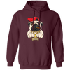 Funny Cartoon Hip Hop Pug Dog, Pug Love Gift, Cool Pug, Rich Pug Pullover Hoodie