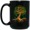 DNA Tree Of Life, Genetics Colorful Biology Science Black Mug