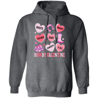 Howdy Valentine, Love Cowboy, Cowboy Valentine Pullover Hoodie