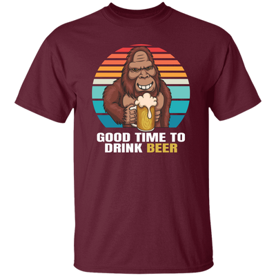 Good Time To Drink Beer, Retro Monkey, Gorilla Drink Beer Unisex T-Shirt