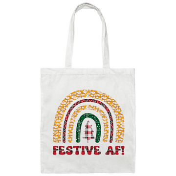 Merry Christmas, Retro Christmas, Leopard Christmas Canvas Tote Bag