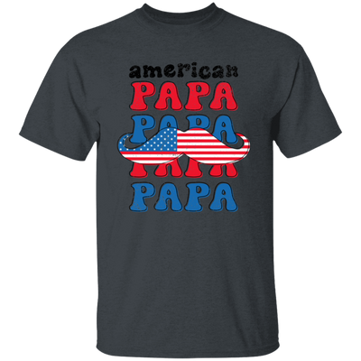 American Papa, Papa, Father's Day, Beard American Dad Unisex T-Shirt