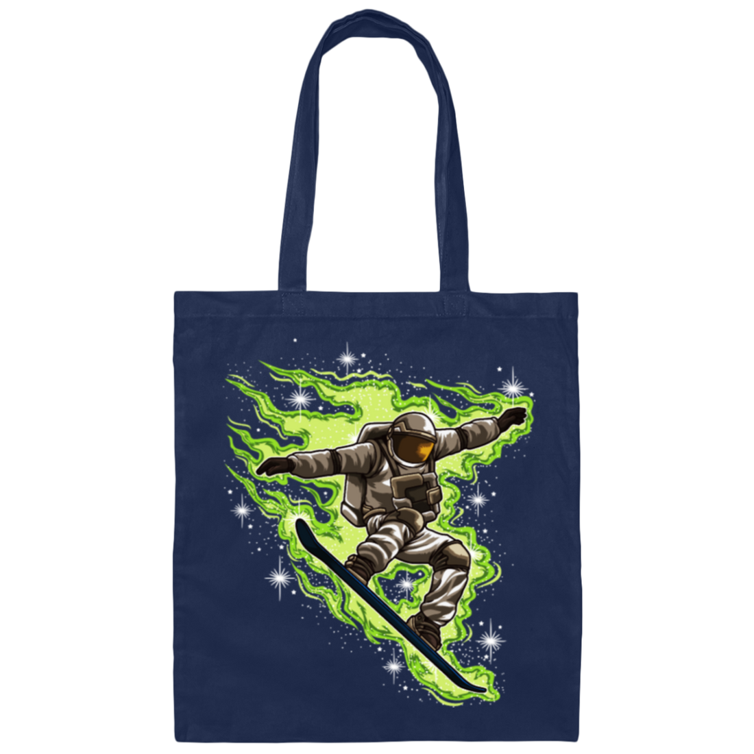 Galaxy Winter Universe, Snowboard Astronaut, Love Astronaut Gift Canvas Tote Bag