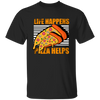 Life Happens, Pizza Helps, Fast Food Lover, Pizza Love Gift, Retro Pizza Unisex T-Shirt