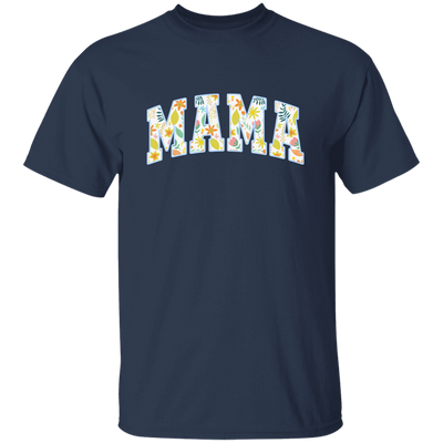 Mama Gift, Floral Mama, Mama Varsity, Mama Design, Mother's Day-blue Unisex T-Shirt