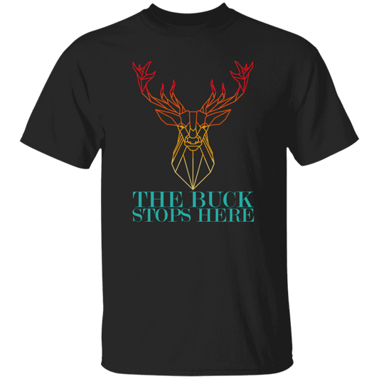 Vintage Abstract Deer Hunting, The Buck Stops Here, Deer Hunter Unisex T-Shirt