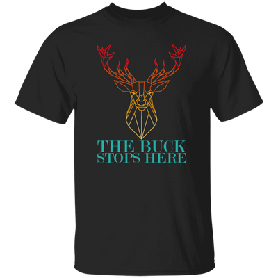 Vintage Abstract Deer Hunting, The Buck Stops Here, Deer Hunter Unisex T-Shirt