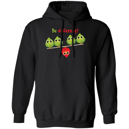 Cute Bird Gift, Funny Bird, Be Different, Different Bird, Be Yourself Pullover Hoodie