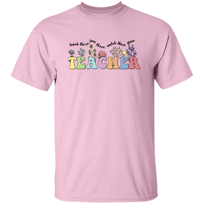 Teach Them, Love Them, Watch Them Grow, Groovy Teacher Unisex T-Shirt