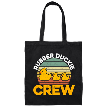 Duck Lover Retro Ducks Rubber Duckie Crew Canvas Tote Bag