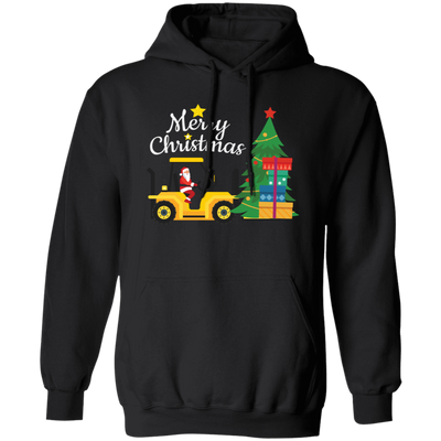 Merry Christmas, Santa Drive Tractor, Farmer Xmas Pullover Hoodie