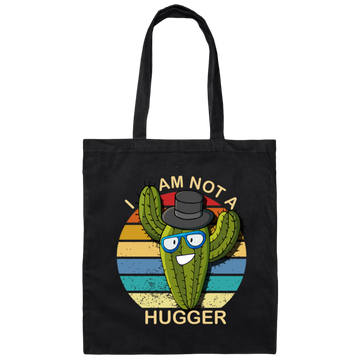 I Am Cactus Not The Hugger Retro Cactus Lover Canvas Tote Bag