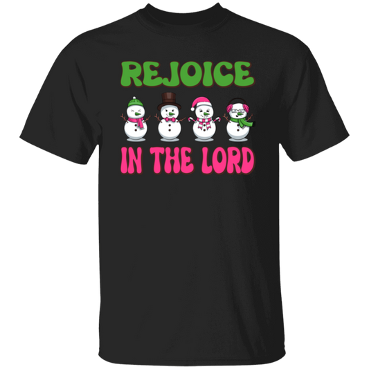 Rejoice In The Lord, Love Snowman, Four Snowman, Set Of Snowman, Merry Christmas, Trendy Christmas Unisex T-Shirt