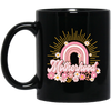 Mother's Day Gift, Motherhood Gift, Mama Flowers Sunshine, Gift For Mom Black Mug