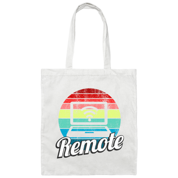 Wifi Lover, Wifi Icon Vintage, Remote Sunset, Cool Gift For Worker Remote From Home Canvas Tote Bag