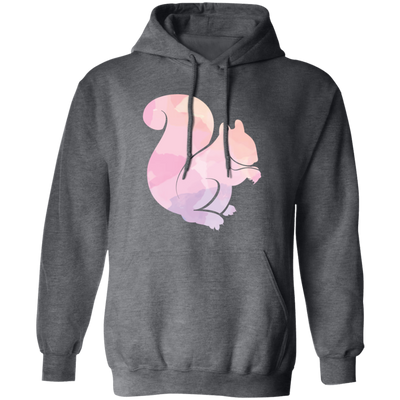 Squirrel Silhouette, Watercolor Squirrel, Animal Silhouette Pullover Hoodie