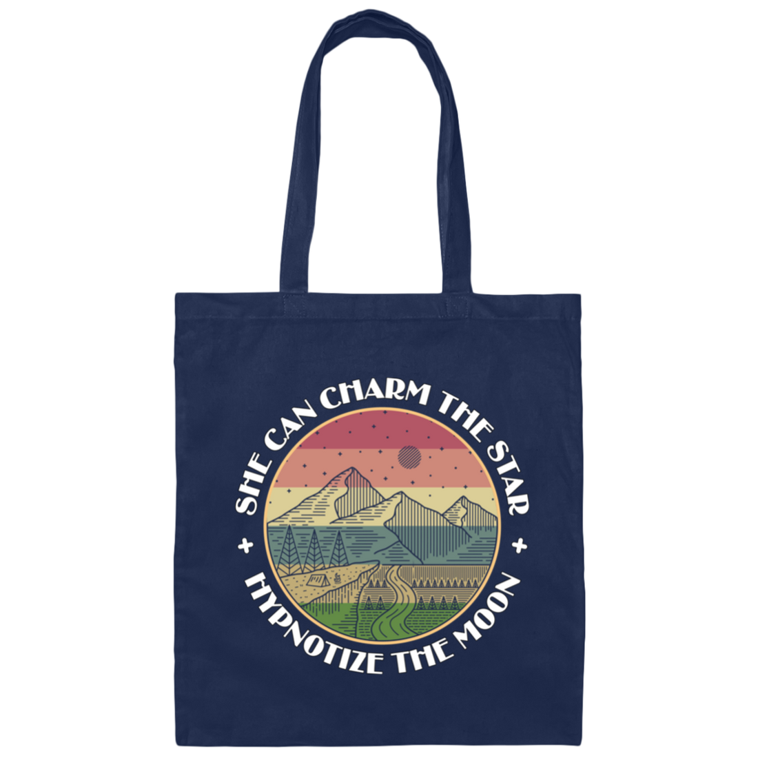 She Can Charm The Star, Hypnotize The Moon Canvas Tote Bag