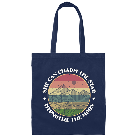 She Can Charm The Star, Hypnotize The Moon Canvas Tote Bag