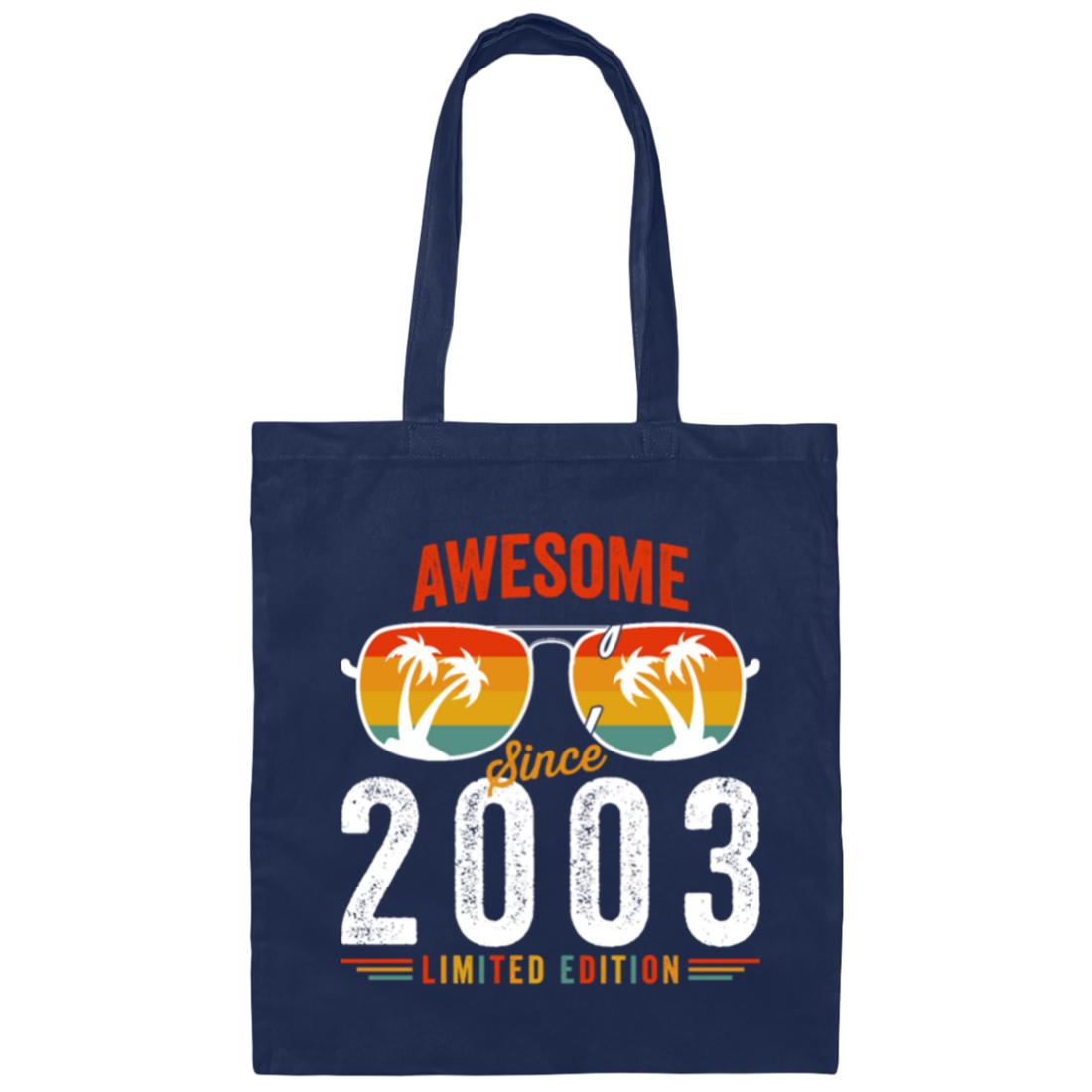 Anniversary 2003 Gift, Awesome Since 2003, Tropical Love, Limited Edition Canvas Tote Bag