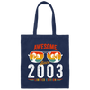 Anniversary 2003 Gift, Awesome Since 2003, Tropical Love, Limited Edition Canvas Tote Bag