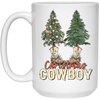 Christmas Tree, Christmas Cowboy, Cowboy, Merry Christmas White Mug