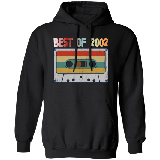 Best Of 2002, 18th Birthday Gift, Retro Cassette Lover, Love Cassette Pullover Hoodie