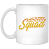 Birthday Squad, Perfect Birthday, Retro Birthday Gift, Orange Tone White Mug