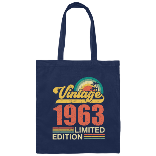 Hawaii 1963 Gift, Vintage 1963 Limited Gift, Retro 1963, Tropical Style Canvas Tote Bag
