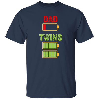 Dad Of Twins, Father's Day Gift, Dad Out Of Battery Unisex T-Shirt