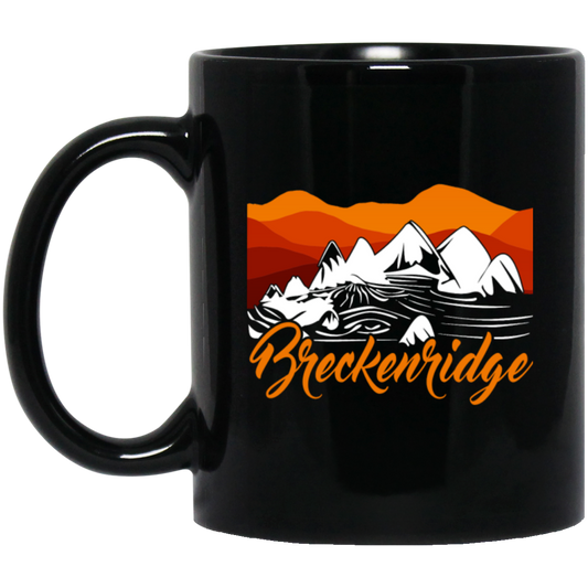 Breckenridge Vintage, Retro Colorado, Ski Clothing, Love Breckenridge Black Mug