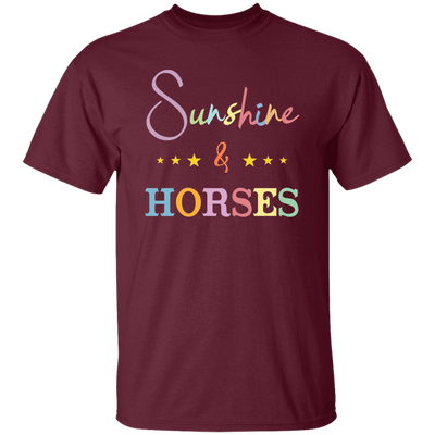 Sunshine And Horses, Groovy Hore, Retro Horse Unisex T-Shirt