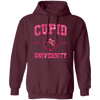 Cupid University, Est 1415, Pink Glitter Cupid, Glitter Valentine, Valentine's Day, Trendy Valentine Pullover Hoodie