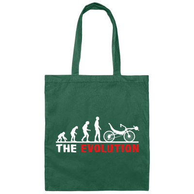 The Evolution Recumbent Bike Funny Retro Cyclist Canvas Tote Bag