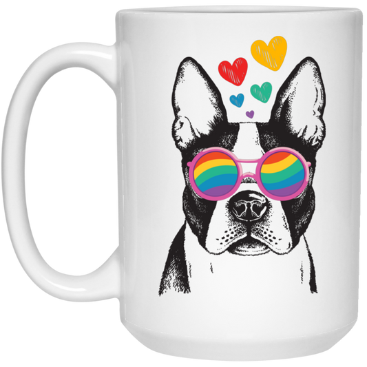 I Love Dog, Love my Dog, Best Dog Ever, LGBT Dog White Mug