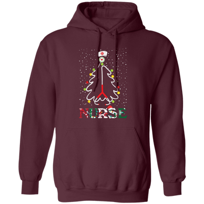 Nurse Christmas, Xmas Tree, Christmas Gift For Nurse Pullover Hoodie